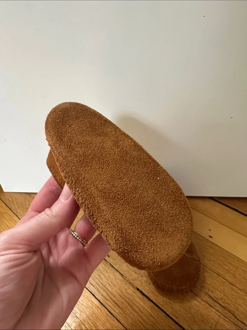 Kids Brown Suede Fringe Minnetonka Moccasins